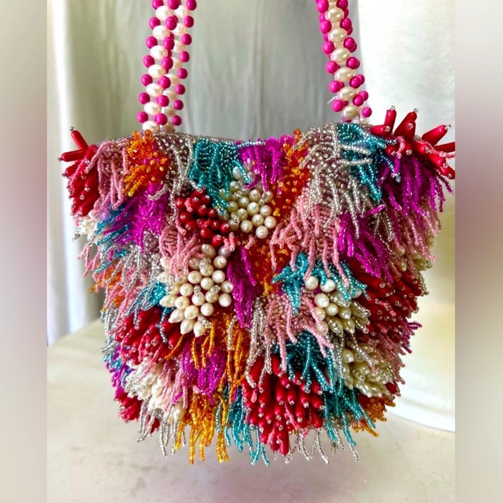 VIRAL Colorful Beaded Bag